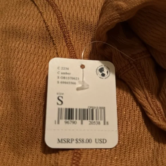 NWT Free People Sloane Bodysuit in Amber, Various Sizes - Picture 9 of 14